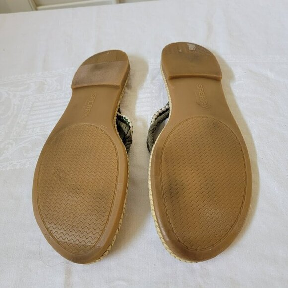 Sperry Size 8.5 Anchor Coy rope sandal flip flop olive green - Picture 6 of 7